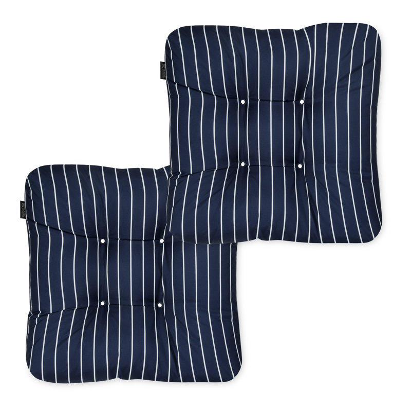 Bergholt Patio Seat Cushion, 19in. W, Classic Navy Stripe