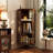 Nut-brown Solid Wood+Tempered Glass Display Cases