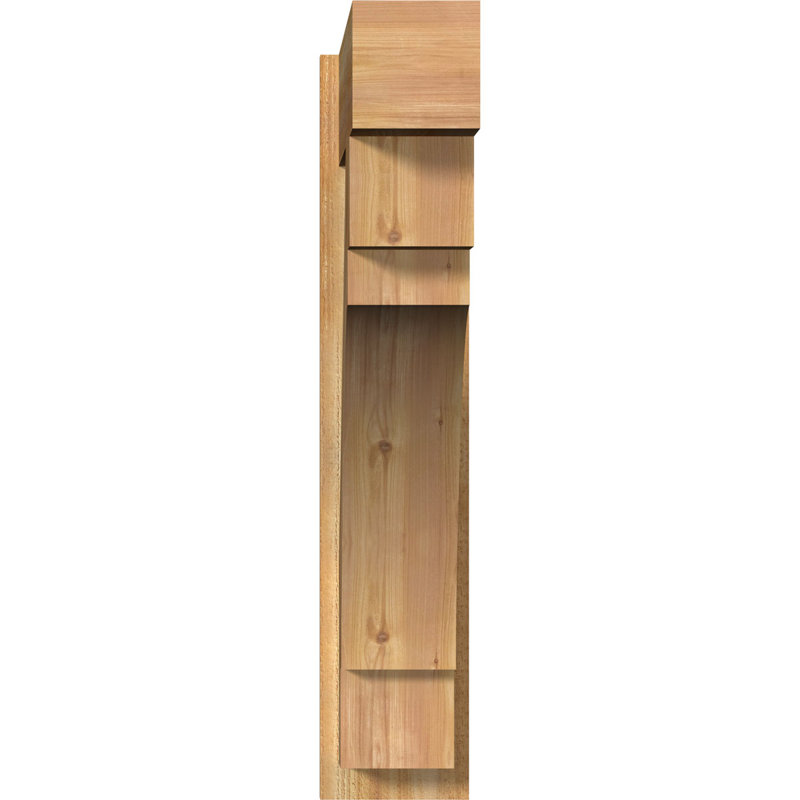 Persienne en bois Merced Block Rustic Timber, P 34 po x H 40 po, Sapin Douglas de 8 po (sciage brut)