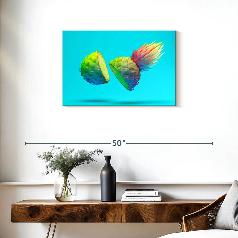 Yarlin Sliced Gradient Pineapple, 20" H x 30" W