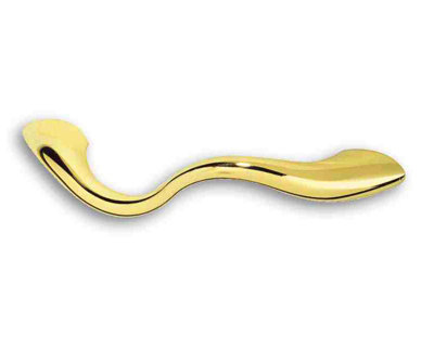 (5 Pack) 3-3/4 inch Fusilli Wavy Pull Polished Brass