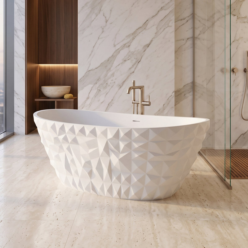 Baignoire de trempage autoportante de 64 po x 33 po Knightsbrook