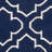 Rodgers Hand Woven Flat Weave Banana Silk/Wool/Cotton Geometric Rug in Ivory/Navy-1606693757