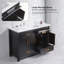 Armoire de rangement pour meuble-lavabo de salle de bain avec portes à fermeture douce et tiroirs sans lavabo-122478129