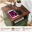 Table de chevet Farmhouse avec station de charge, table de chevet verte rustique, table de bout à 2 tiroirs pour le salon, table de chevet avec tablette ouverte pour la chambre à coucher-704897365-705870071