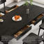 86.61" Black Rectangular Solid Wood Dining Table
