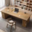 Bureau double caisson rectangulaire en bois massif avec 3 tiroirs-62282738