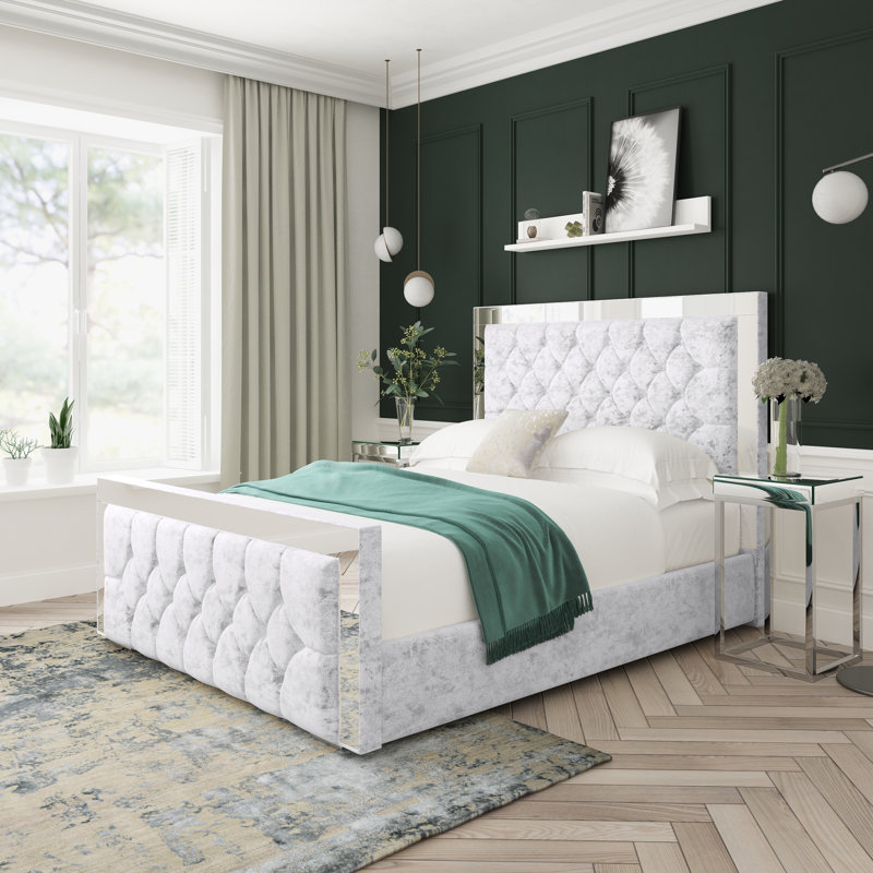 Upholstered Divan Bed, Small Single (2'6), White
