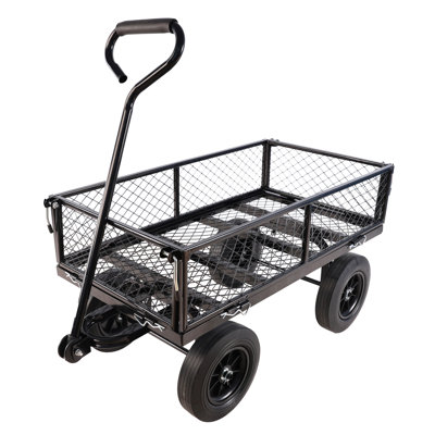 Heavy-Duty Metal Garden Cart, Garden Handling Tool, Garden Cart