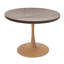 Table de salle à manger ronde de 36 po avec plateau en panneau de fibres à densité moyenne et base en bois pour piédestal-124520622-124520621