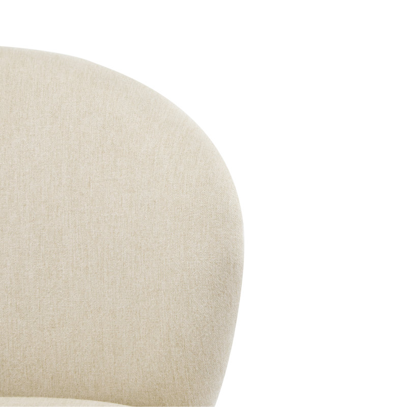 Indoor Upholstered Bar Stool, Beige Fabric With Metal Frame, Set Of 2