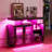 Modern Led Coffee Bar Cabinet And Sideboard With Storage – Ideal For Kitchen, Dining Room Or Living Room-595935494