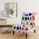 Fauteuil de chambre moderne rembourré en velours Brechta Vibrant Curve Design II