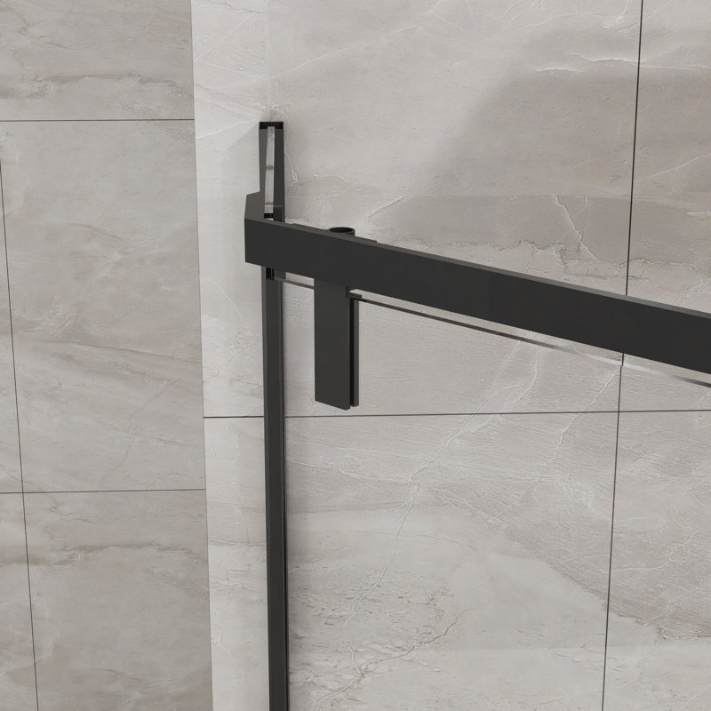 Neo-Angle Frameless Shower Door 36" D X 36" W X 72" H Corner Shower Enclosure With Clear SGCC Tempered Glass Shower Door