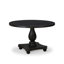 L'ensemble de salle à manger 7 pièces contient une table et 6 chaises parsons en tissu de lin beige clair avec dossier capitonné - Noir sablé-141864265-142034627