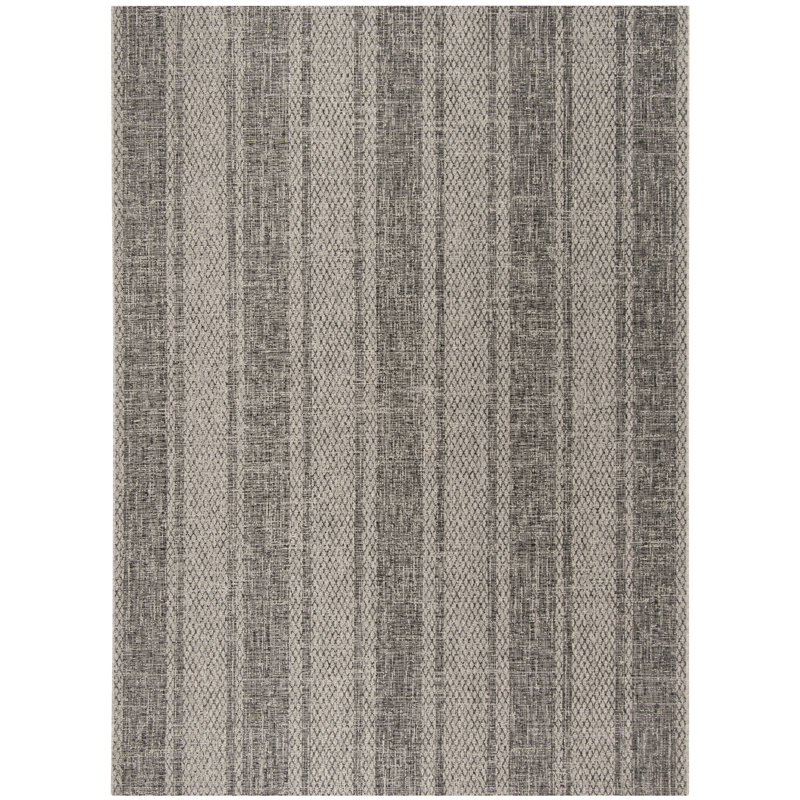 Atwells Looped Light Grey Indoor/Outdoor Rug, Rectangle 122 x 170 cm