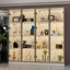 Vitrine à 4 portes en verre avec lumière DEL ajustable Ouimé-99314902