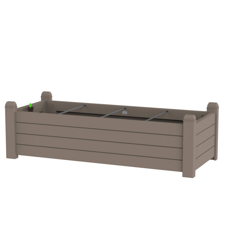 43.31"W Resin Raised Garden Bed Planter Box With Drainage Holes & Water Level Monitor