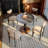 Black&Walnut Round Solid Wood Dining table