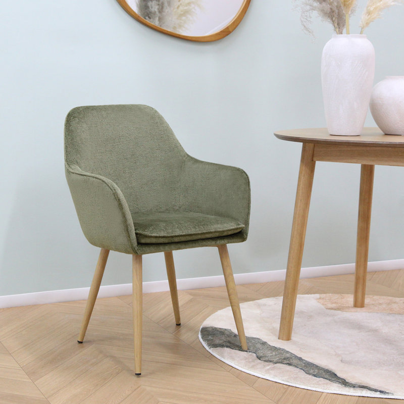 Velvet Armchair, Ash, Green