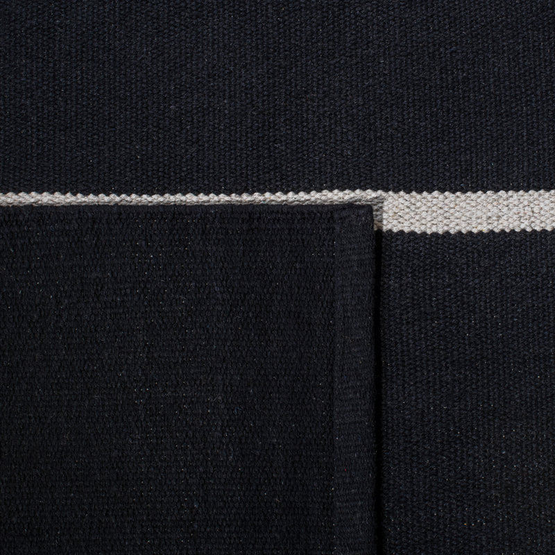 Tapis rayé en coton tissé à la main Estremera, Rectangle 3 pi x 5 pi