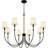 Abdulahi 8-Light Matte Black Chandelier