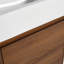 Meuble-lavabo autoportant de 18 po avec lavabo simple. Composition de précision de l'armoire en contreplaqué. Bassin en céramique. Ébène brun pour les petites salles de bain Portes gracieuses à fermeture douce.