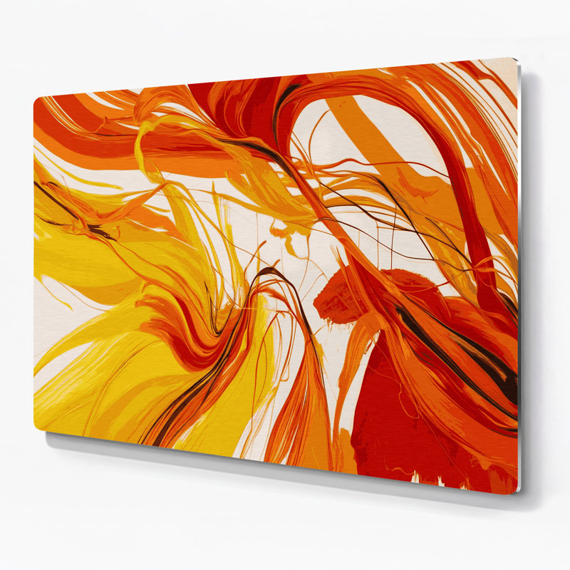 «Lyrical Abstraction 61», art mural en métal brun, H 20 po x l 30 po