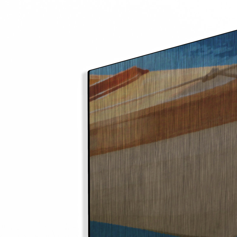 Art mural en métal «Longical Tides 17» par Carlos Casamayor, H 12 po x l 12 po