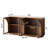 68" Sideboard Buffet Cabinet With 4  Arched Glass Doors Storage, for Kitchen Dining room, Liquor Coffee Bar Cabinet W/LED Light, Walnut-1183274036-1182700345