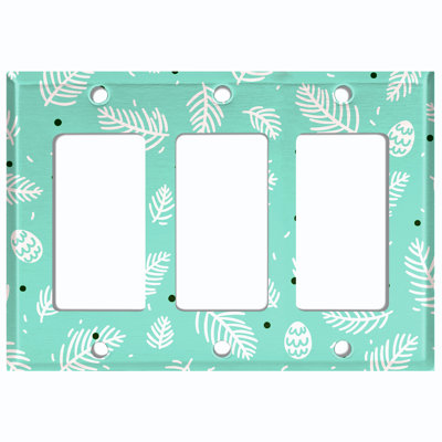 Patterned 3 - Gang Toggle Light Switch Standard Wall Plate