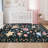 Floral Machine Washable Rug for Living Room Romantic Indoor Carpet for Home Decor Aesthetic Non-Slip Rug for Bedroom Dining Room Office Nursery Playroom Teen Dorm-1666026576