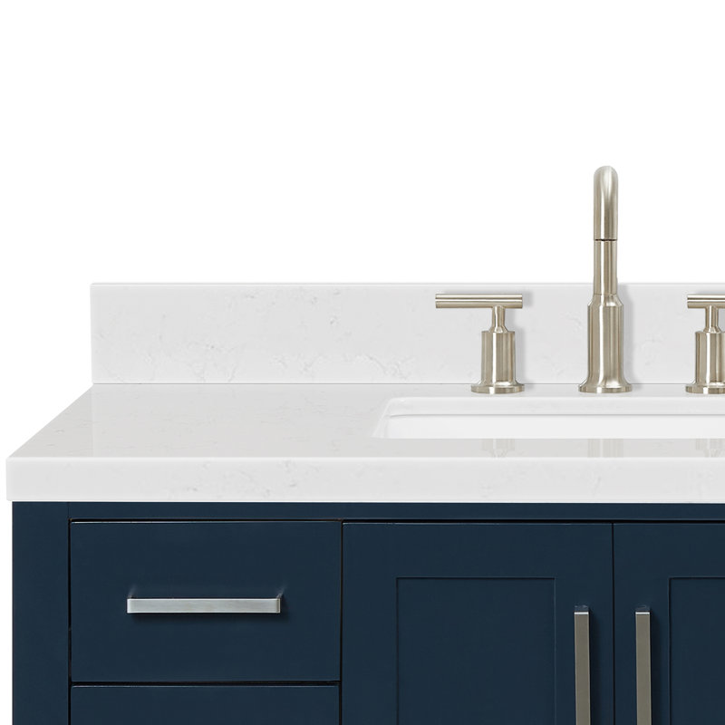 ARIEL Magnolia 42 Single Bathroom Vanity with Top, Rectangular, Midnight Blue