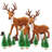 16PCS Artificial Mini Christmas Trees, Bottle Brush Trees With Wood Base,4 Sizes, 