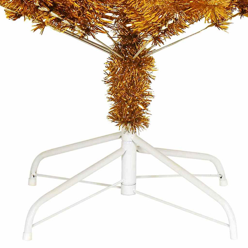 vidaXL Christmas Tree with 300 LEDs with Stand Gold PET, 7.87 ft