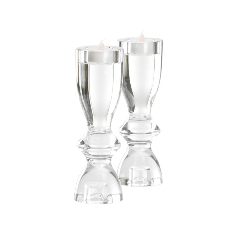 Bougeoirs gris - paire