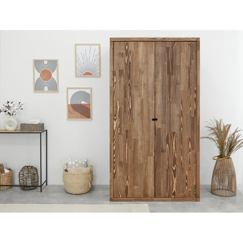 Derrek 2 Door Solid Wood Wardrobe