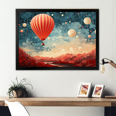 «Coral Hot Air Ballons Take Flight II», reproduction sur toile