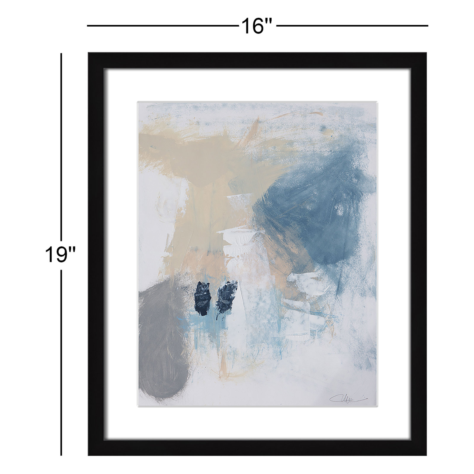 Coastal Carnival Collection "Coastal Carnival II" Print, Black Single Picture Framed Paper, White, 19" H x 16" W x 1.25" D