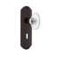 Deco Plate with Decorative Keyhole and Oval Fluted Crystal Door Knob-537964987-542994820