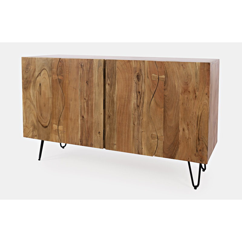 Buffet en bois d'acacia massif Gordonsville, Marron clair