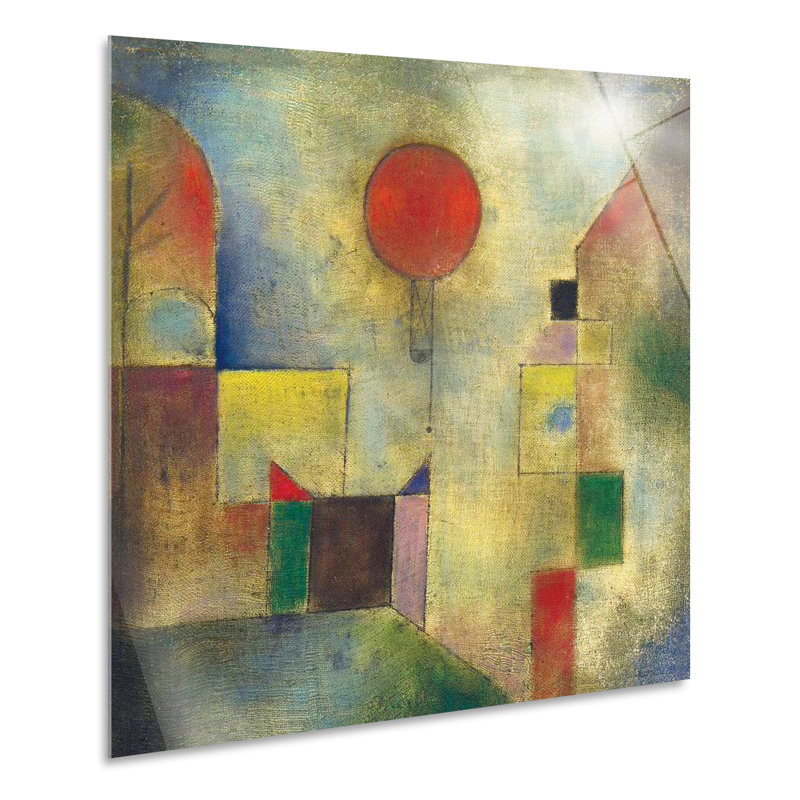 Red Balloon by Paul Klee - No Frame Painting, Plastic/Acrylic, 70cm H x 70cm W