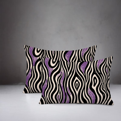 Franki Zebra Print Indoor/Outdoor Reversible Pillow