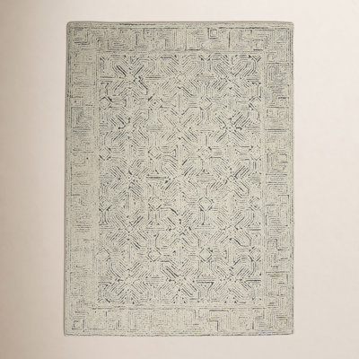 Joseph Navy Blue Hand-Tufted Wool Rug