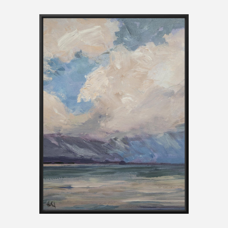 Celadon I by John Beard, 25.5" H x 21.5" W x 1.75" D, Black Framed Canvas