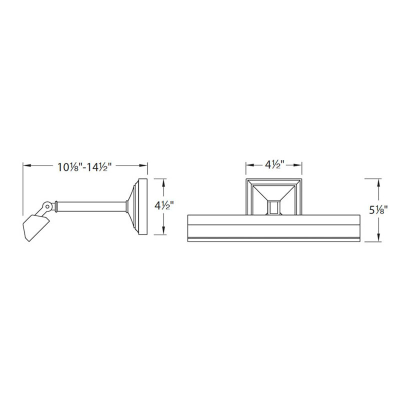 Hemmingway 1-Light LED Wall Picture Light, Rubbed Bronze