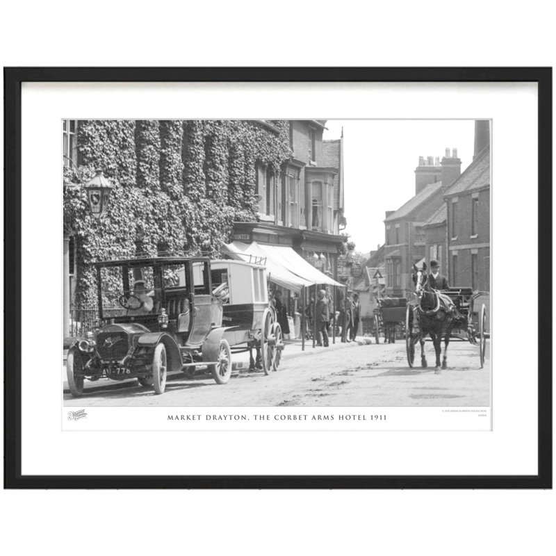 Market Drayton, The Corbet Arms Hotel 1911 - Single Picture Frame Print, 60cm H x 80cm W x 2.3cm D
