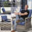 Swivel PE Wicker Rattan Outdoor Rocking Chairs Set With Side Table (4 Chairs And 2 Side Table)-1349886700