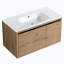 Meuble-lavabo simple 35,6 po avec plateau en résine Kadari