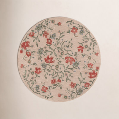Martha Stewart 3855 Hand Tufted 85% Wool; 15% Cotton Floral Rug